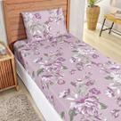 Jogo Lençol Solteiro Percal 400 Fios 2 Pçs Estampado E Macio