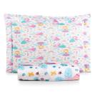 Jogo Lençol Solteiro Roupa Cama Elastico Decorativo Avulso Toque Seda Criança Infantil Personagem