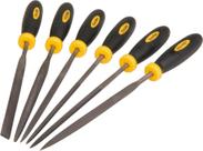 Jogo lima agulha 150mm cabo plástico com 6 peças - Vonder