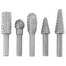 Jogo Lima Groza Rotativa com 5 Unidades - MTX 704999 Limas Rotativas para Metal e Madeira 1/4 Kit de Ferramentas