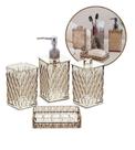 Jogo Luxo Utensílios De Lavabo 4 Unidades Plasútil Banheiro