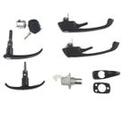 Jogo Maçaneta Completo Cilindro Preta Kombi Clipper 77 A 80 Jogo Maçaneta Completo Cilindro Preta Kombi Clipper 77 A 80