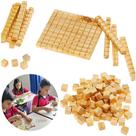Jogo Material Dourado 111 Peças MDF p/ aprender alfabetizar