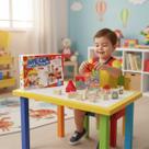 Jogo Mega Construções Madeira 45 Peças Colors Blocos Encaixa