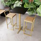 Jogo Mesa Alta Bistrô Quadrada Preta 2 Banquetas Pinus Confort Industrial Dourado Jogo Mesa Alta Bistrô Quadrada Preta 2 Banquetas Pinus Confort Industrial Dourado
