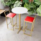 Jogo Mesa Alta Bistrô Redonda Branca 2 Banquetas Estofado Confort Industrial Dourado Jogo Mesa Alta Bistrô Redonda Branca 2 Banquetas Estofado Confort Industrial Dourado