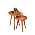 Jogo Mesa Apoio Lateral Canto Sofá Sala Estar Casa Redonda Ambiente Pequena