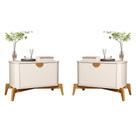Jogo Mesa de Cabeceira Liepzig Off White