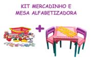 Jogo Mesa Educativo Com Letras e Numeros e Minhas Comprinhas