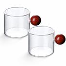 Jogo Mini Canecas Acácia C/Alça de Madeira 90ml - 2Pçs -Tuut