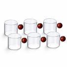 Jogo Mini Canecas Acácia C/Alça de Madeira 90ml - 6Pçs -Tuut