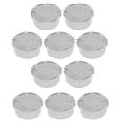 Jogo Mini Marmita N 10 Redonda com 10 Marmitinhas Para Festa Em Aluminio Com Trava