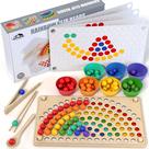 Jogo Montessori Toy PRO100HOME Toddler Wooden Peg Board Bead