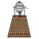 Jogo Números 1 A 75 Globo De Metal Tabuleiro Em Madeira N1