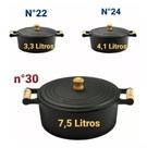 Jogo Panela De Ferro Caçarola Gourmet N22 N24 E N30 Envio Rápido