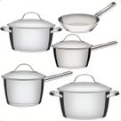 Jogo Panela Frigideira Indução Inox Fundo Triplo Tramontina