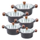 Jogo Panela Preto Craqueado Alumínio Usinado Javali Am 16A24 Jogo Panela Preto Craqueado Alumínio Usinado Javali Am 16A24