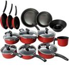Jogo Panelas 13 Peças Antiaderente Conjunto Kit Frigideira Caçarola Forma Bolo Pudim Cozinha Completa