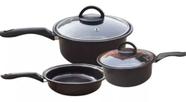 Jogo Panelas 3 Peças Cerâmica Indução Cooktop Gás Elétrico