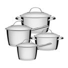 Jogo Panelas 4 Pçs Allegra Aço Inox Fundo Triplo Tramontina Jogo Panelas 4 Pçs Allegra Aço Inox Fundo Triplo Tramontina