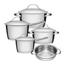 Jogo Panelas 4 Peças Cozi-vapore Allegra Aço Inox Tramontina