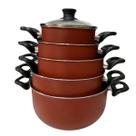 Jogo Panelas Antiaderente Modelo Caldeirão - 5 Peças