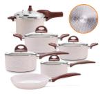 Jogo Panelas Brinox Smart Plus Vanilla 6 Peças Indução Antiaderente Premium Jogo Panelas Brinox Smart Plus Vanilla 6 Peças Indução Antiaderente Premium