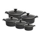 Jogo Panelas Granito Antiaderente Gourmet Javali AA 16a24cm Jogo Panelas Granito Antiaderente Gourmet Javali AA 16a24cm