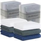 Jogo Pano De Copa Buddemeyer 3pçs Gourmet Branco/Verde/Azul