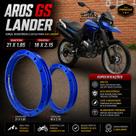 Jogo par aro gs 21x1.85 18x2.15 xtz lander 250 azul verniz