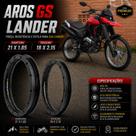 Jogo par aro gs 21x1.85 18x2.15 xtz lander 250 preto brilhante Jogo par aro gs 21x1.85 18x2.15 xtz lander 250 preto brilhante
