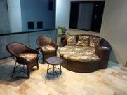 Jogo para area externa, cadeiras, namoradeira, fibra sintetica