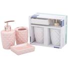 Jogo para banheiro de porcelana ariel crown colors com 3 pecas na caixa - WINCY