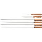 Jogo para Churrasco em Aço Inox e Madeira 6pçs - Tramontina