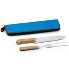Jogo para Churrasco Tradicional Inox 2 peças com Estojo TopGet