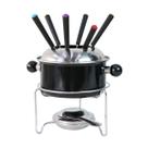 Jogo para fondue esmaltado 10 peças preto