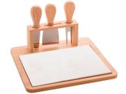 Jogo Para Queijo Tabua De Bambu E Cerâmica Com 3 Utensílios De Aço Inox E Cabo De Bambu Cheese Desig Jogo Para Queijo Tabua De Bambu E Cerâmica Com 3 Utensílios De Aço Inox E Cabo De Bambu Cheese Desig
