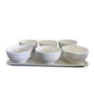 Jogo Para Servir 7 Peças para Caldos Sopas - Porcelana Bone China. Jogo Para Servir 7 Peças para Caldos Sopas - Porcelana Bone China.