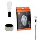 Jogo para Vinho com Aerador Corta Gotas Bastão Resfriador Cooler Gel Acessórios Bar Sommelier Gourmet Elegante