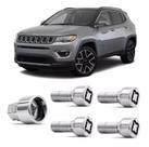 Jogo Parafusos Antifurto Roda Segredo Trava Jeep Compass