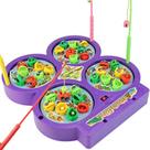 Jogo Pega Peixe Pescaria Maluca 32 Peixes E 4 Varas com pilhas