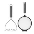Jogo Peneira e Amassador Batatas Cozinha Cinza KitchenAid