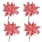 Jogo Pick Natal Folhagem Glitter Especial Rosê Gold 4 Unidades - Magizi Jogo Pick Natal Folhagem Glitter Especial Rosê Gold 4 Unidades - Magizi
