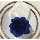 Jogo Porta Guardanapo 6un Flor Azul Lé Crochet