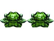 Jogo Porta Velas Castiçal Flor de Lotus Vidro Verde Luxo 2 Unidades - Tuut Jogo Porta Velas Castiçal Flor de Lotus Vidro Verde Luxo 2 Unidades - Tuut