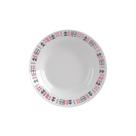 Jogo Prato Fundo Geometric Opaline Menu Vidro Kit 6 Peças