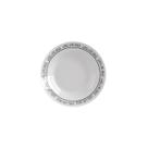 Jogo Prato Fundo Rock Opaline Menu Branco Vidro Kit 6 Peças