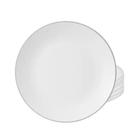 Jogo Pratos De Sobremesa 19cm Porcelana Kit 6 Peças Luxo Borda Prata Legacy Silver