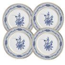 Jogo Pratos De Sobremesa Cerâmica 21cm Kit 4 Peças Xangai Azul Alleanza Luxo