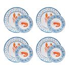 Jogo Pratos Melamina 22cm 28cm Raso Plástico Casa Solteiro Casal Família Kit Restaurante Buffet
